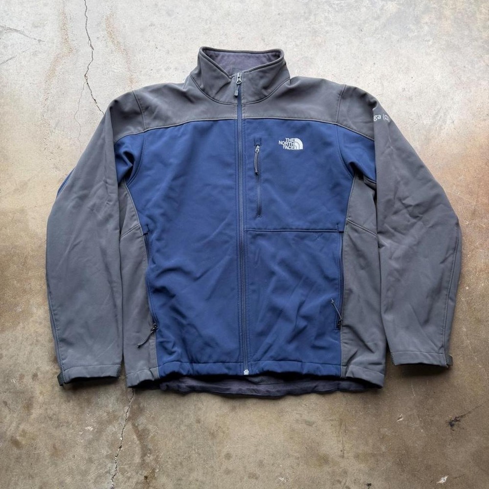 The North Face blue wind stopper fleece jacket size L